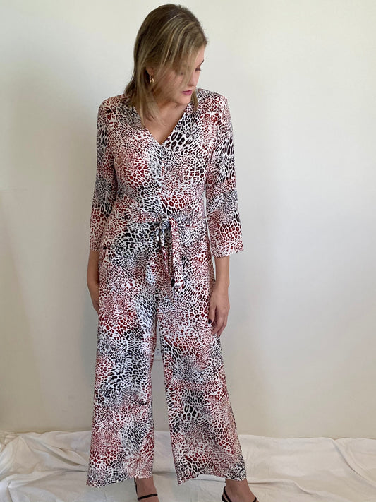 Brick Animal Print Jumpsuit