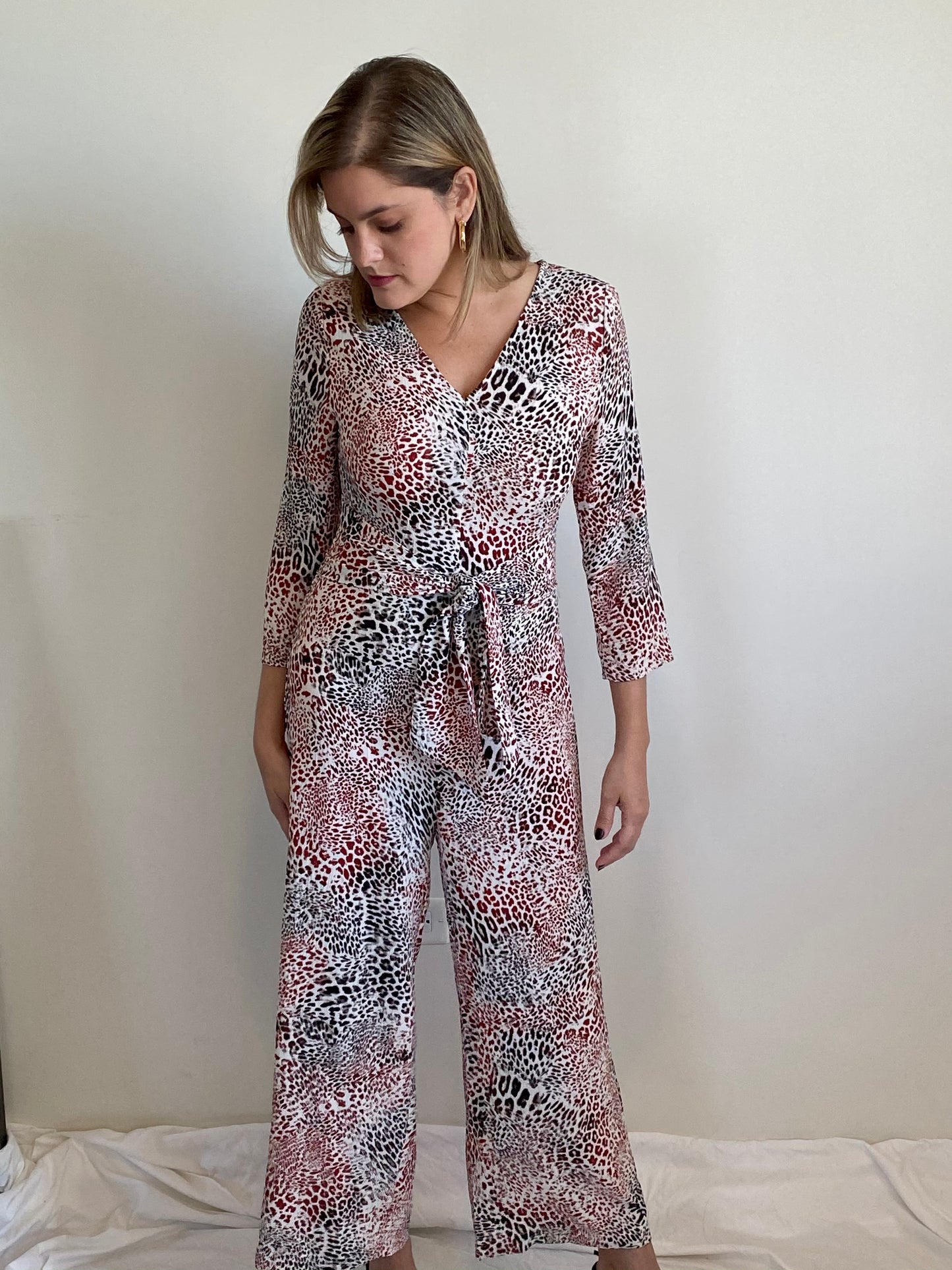 Brick Animal Print Jumpsuit