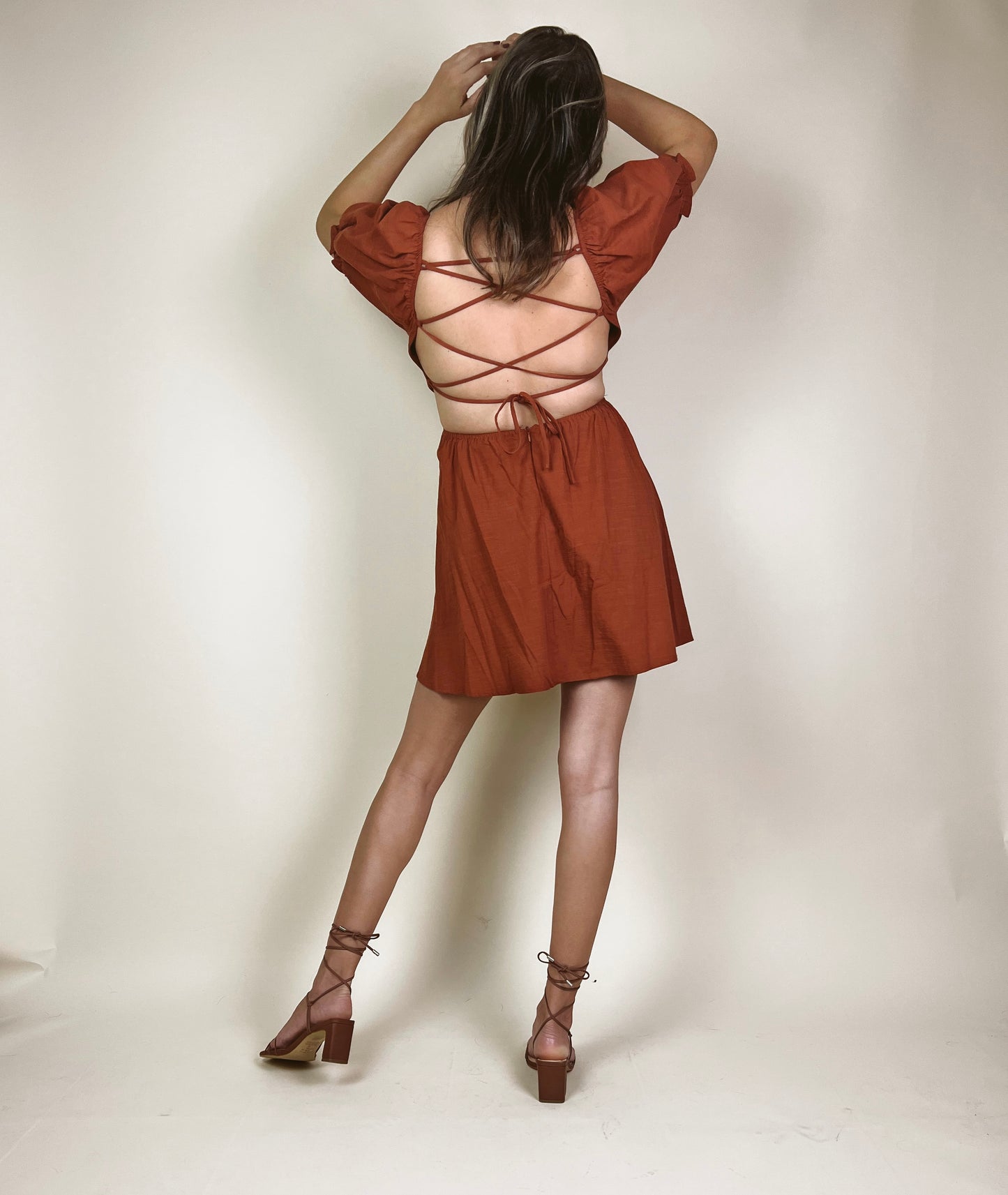 Cognac Mini Dress