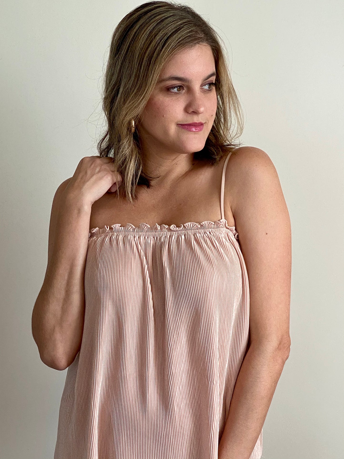 Ruffle Champagne Cami