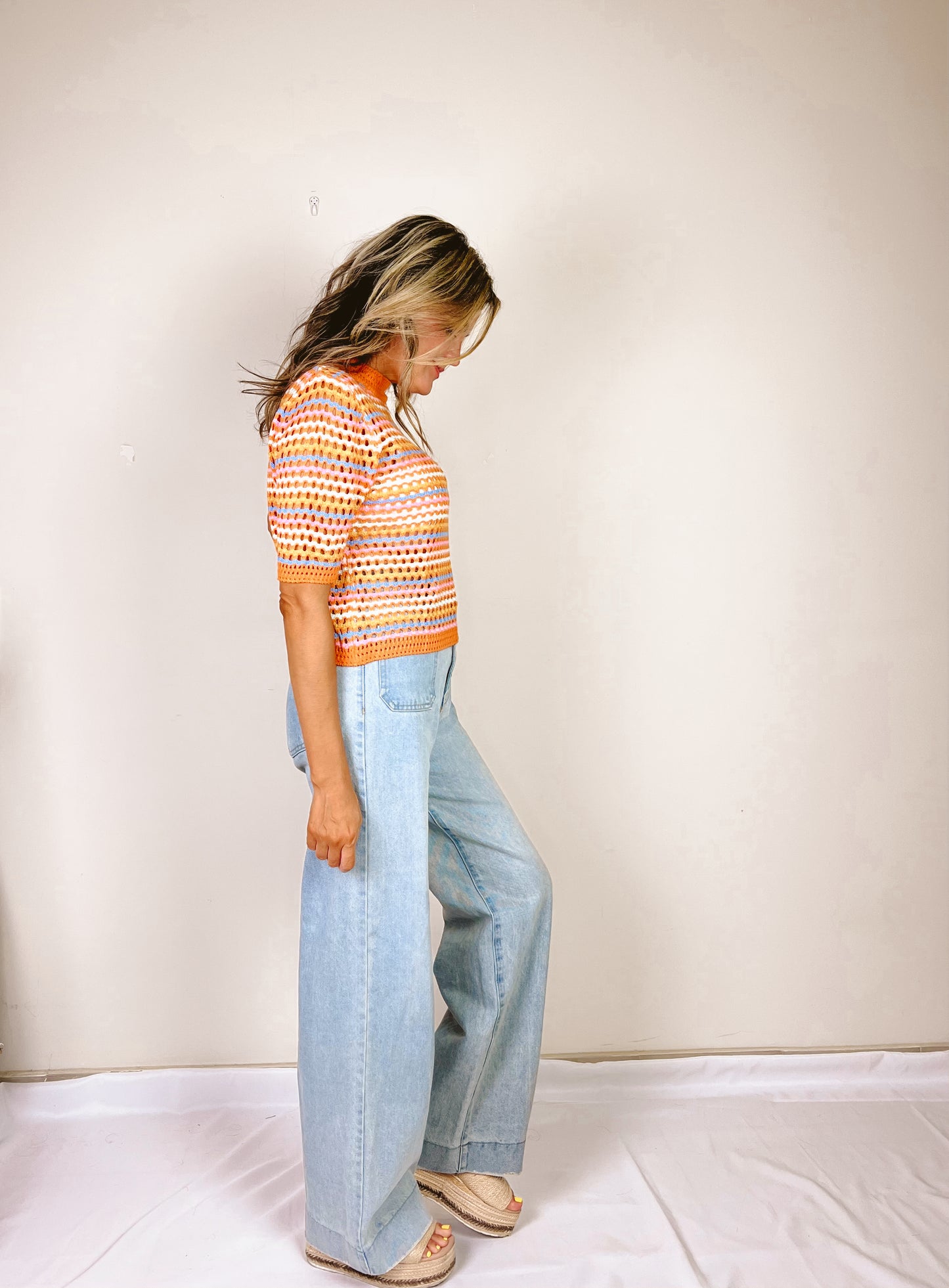 Orange Knitted Top