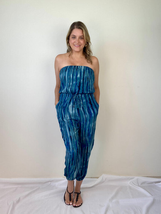 Navy Tie Dye Jumpsuit