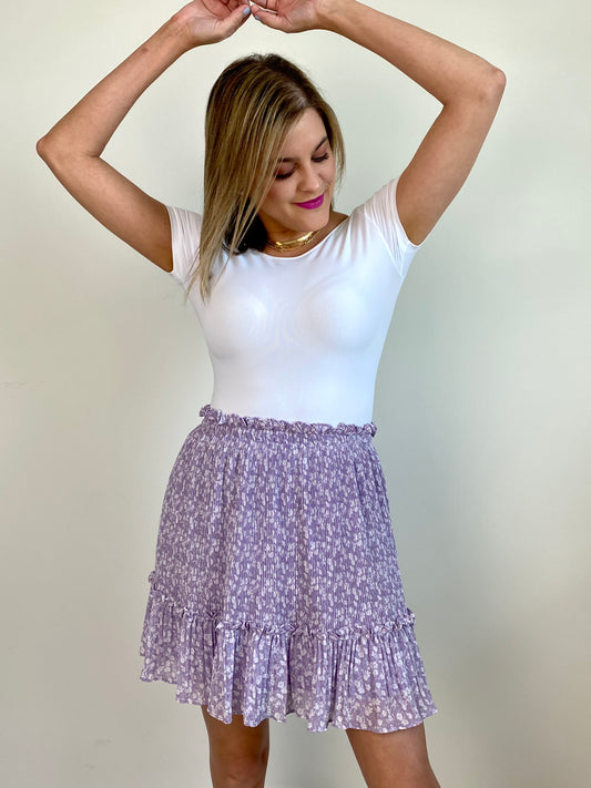 Floral Lilac Skirt