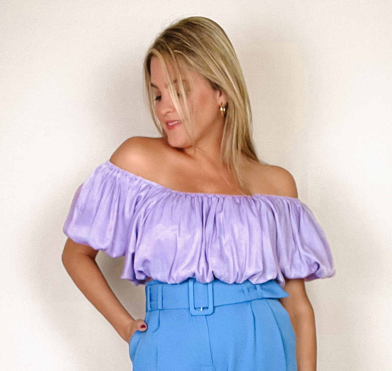 Lilac Off Shoulder Top